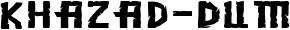 Khazad-Dum font