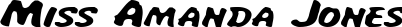 Miss Amanda Jones font