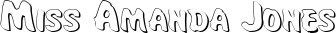 Miss Amanda Jones font