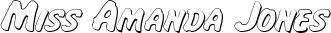 Miss Amanda Jones font