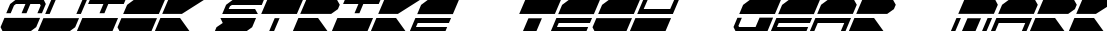 Quick Strike + Tech + Gear + Mark font