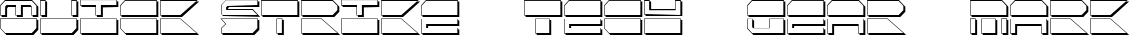 Quick Strike + Tech + Gear + Mark font