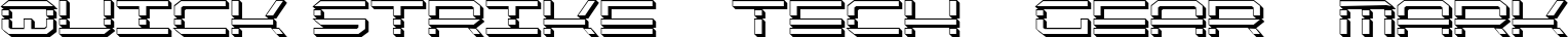 Quick Strike + Tech + Gear + Mark font