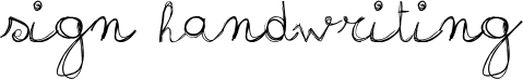 Sign Handwriting font