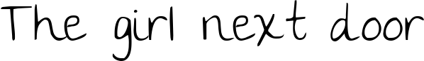 The girl next door font