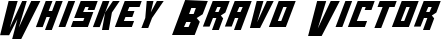 Whiskey Bravo Victor font