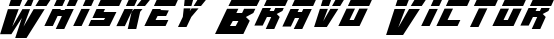 Whiskey Bravo Victor font