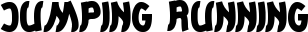 jumping running font
