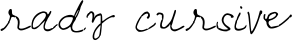 radz cursive font