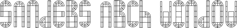 Sanders Arch Window font