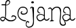 Lejana font