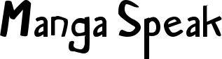 Manga Speak font