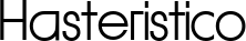 Hasteristico font