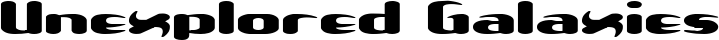Unexplored Galaxies font