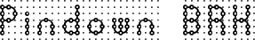 Pindown BRK font