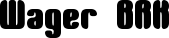 Wager BRK font