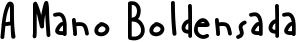 A Mano Boldensada font