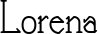 Lorena font