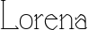 Lorena font
