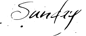 Sunday & Monday font