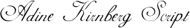 Adine Kirnberg Script font