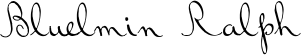 Bluelmin Ralph font