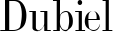 Dubiel font