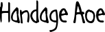 Handage Aoe font