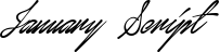 January Script font