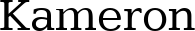 Kameron font