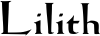 Lilith font