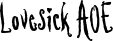 Lovesick AOE font