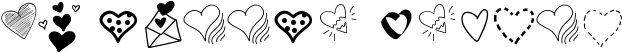 PW Little Hearts font