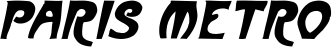 Paris Metro font