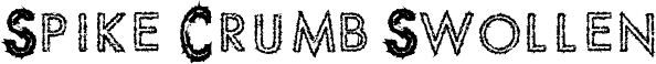 Spike Crumb Swollen font