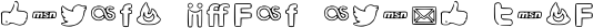 Social Media Icons Bold font