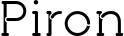 Piron font