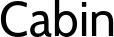 Cabin font