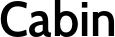 Cabin font