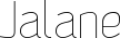 Jalane font