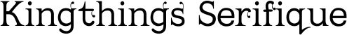Kingthings Serifique font