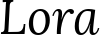 Lora font