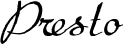 Presto font