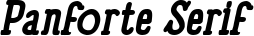 Panforte Serif font