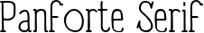 Panforte Serif font