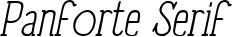 Panforte Serif font