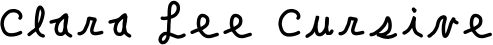 Clara Lee Cursive font