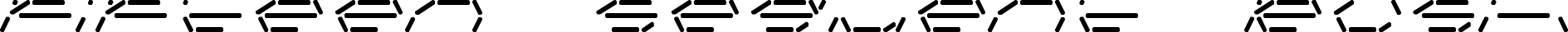 Fifteen Segment Rush font