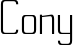 Cony font