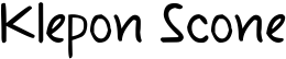 Klepon Scone font
